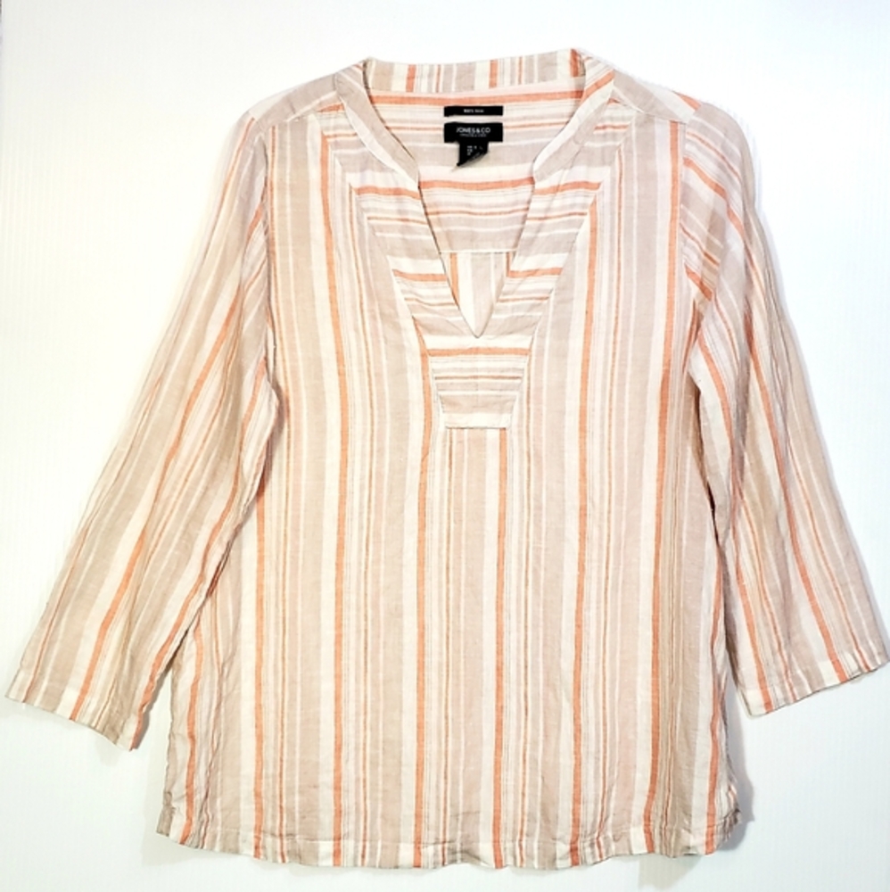 Vintage Oversized Boho Linen Tunic Top